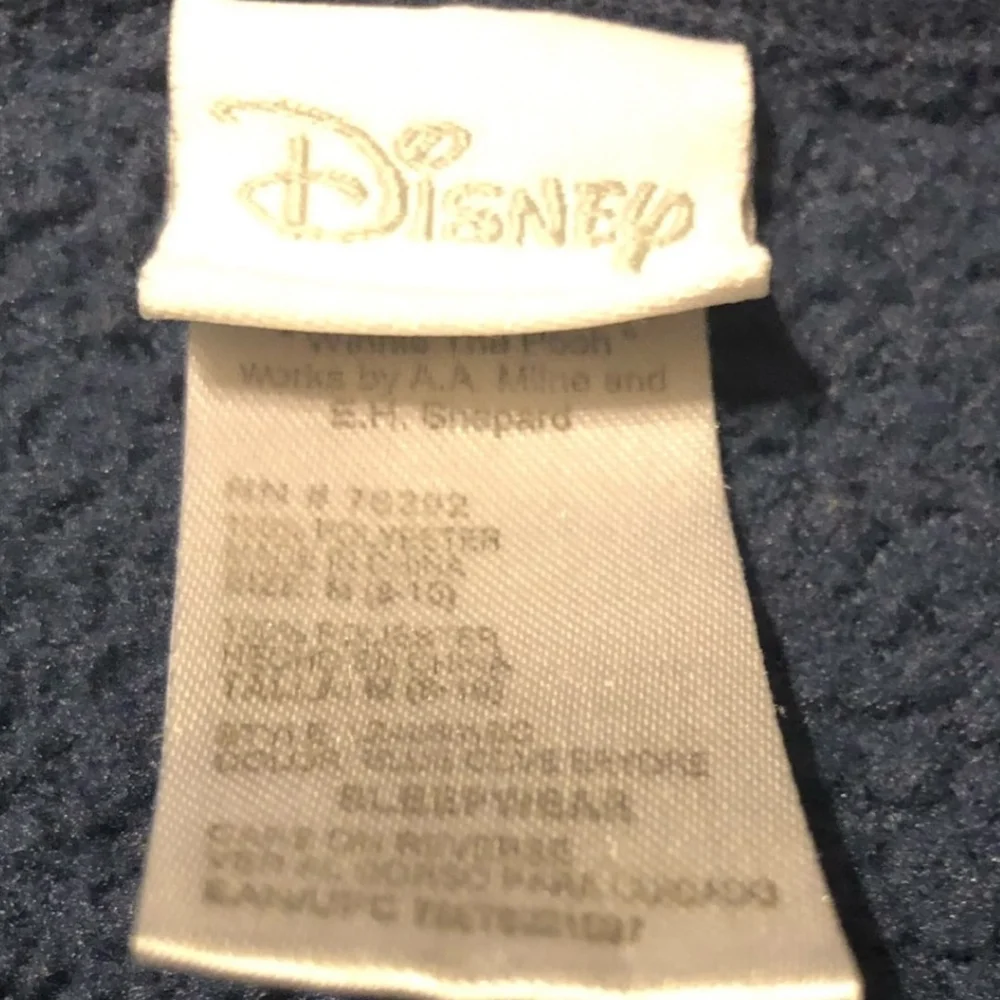 Disney Eeyore Bah Humbug Blue Red Pajama Top Size M